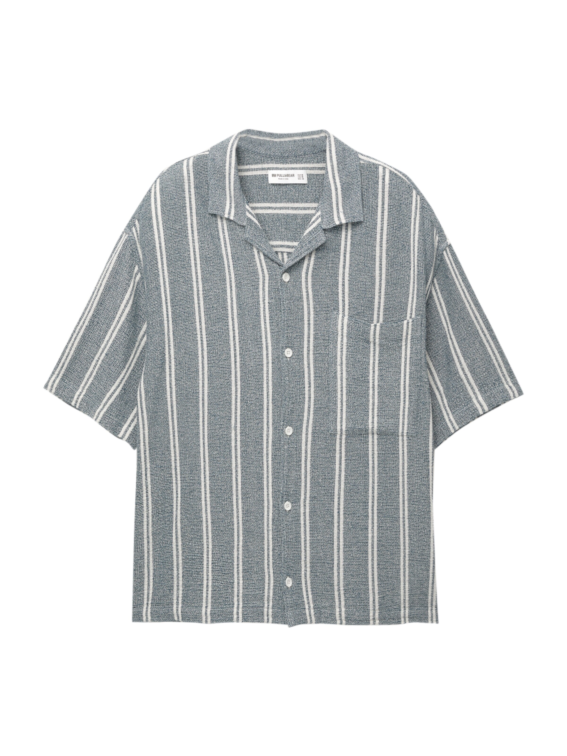 Comfort fit Camicia di Pull&Bear in blu: frontale