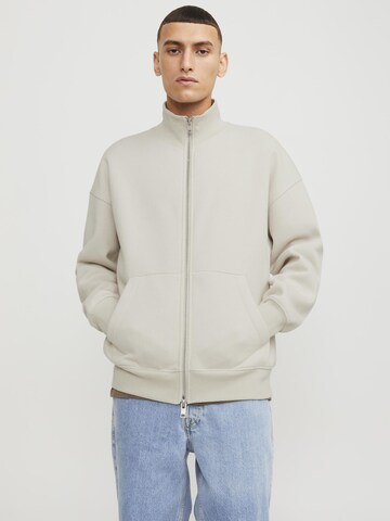 JACK & JONES Sweatjakke i beige: forside