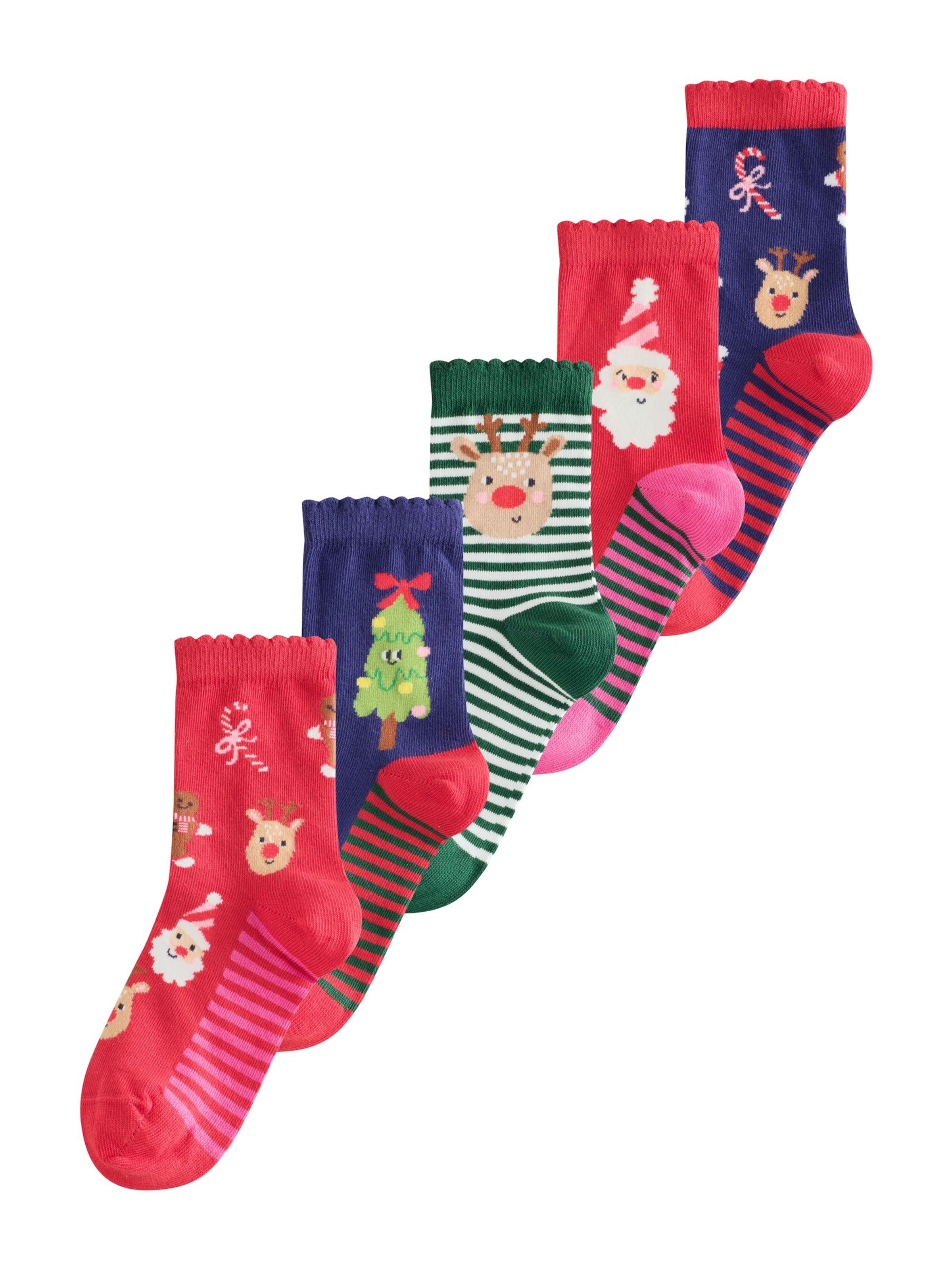 Next - Calcetines 'Rich Christmas Character' en azul: frente