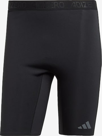 ADIDAS PERFORMANCE Workout Pants in Black: front