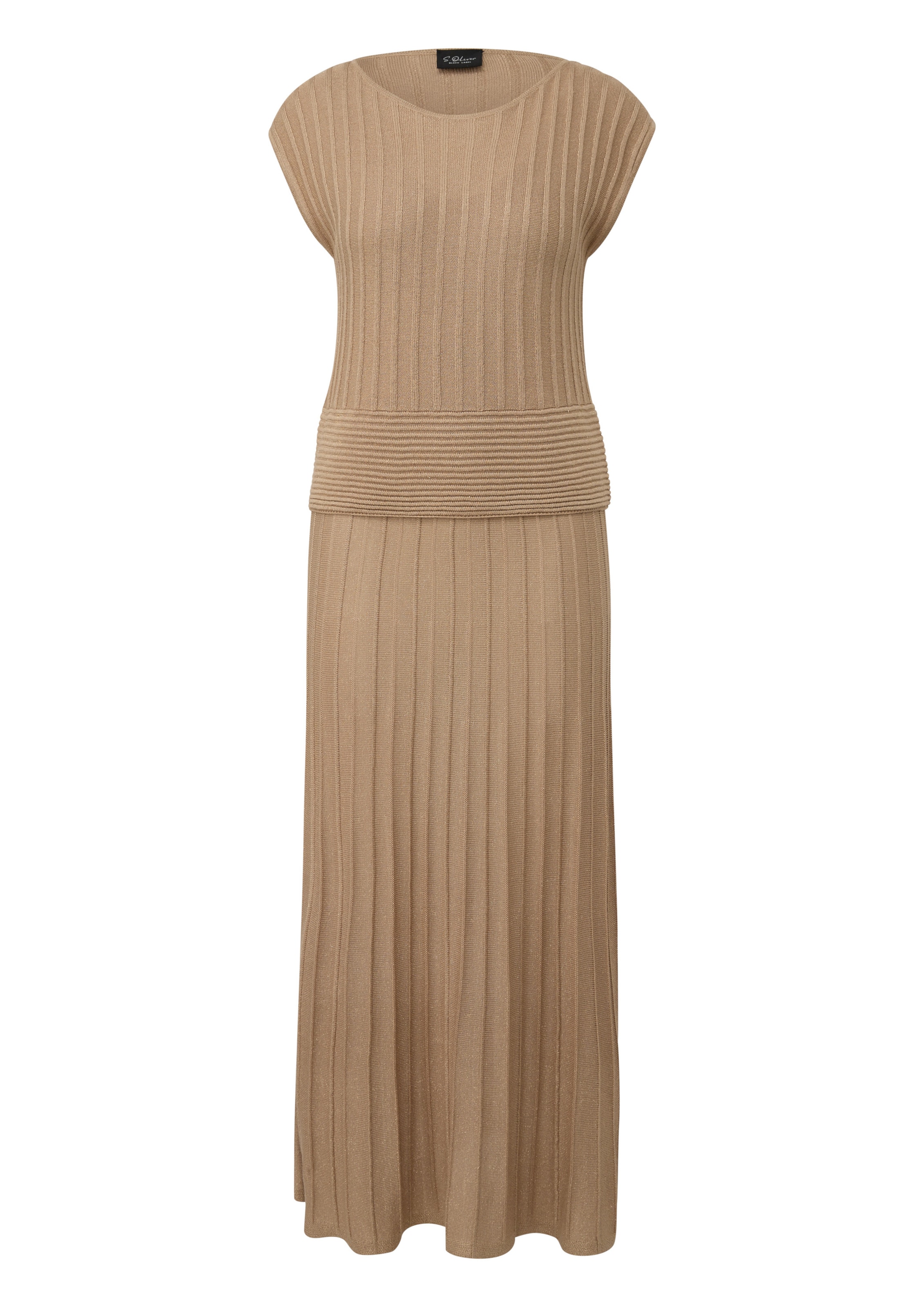 Robes en maille s.Oliver en beige : devant