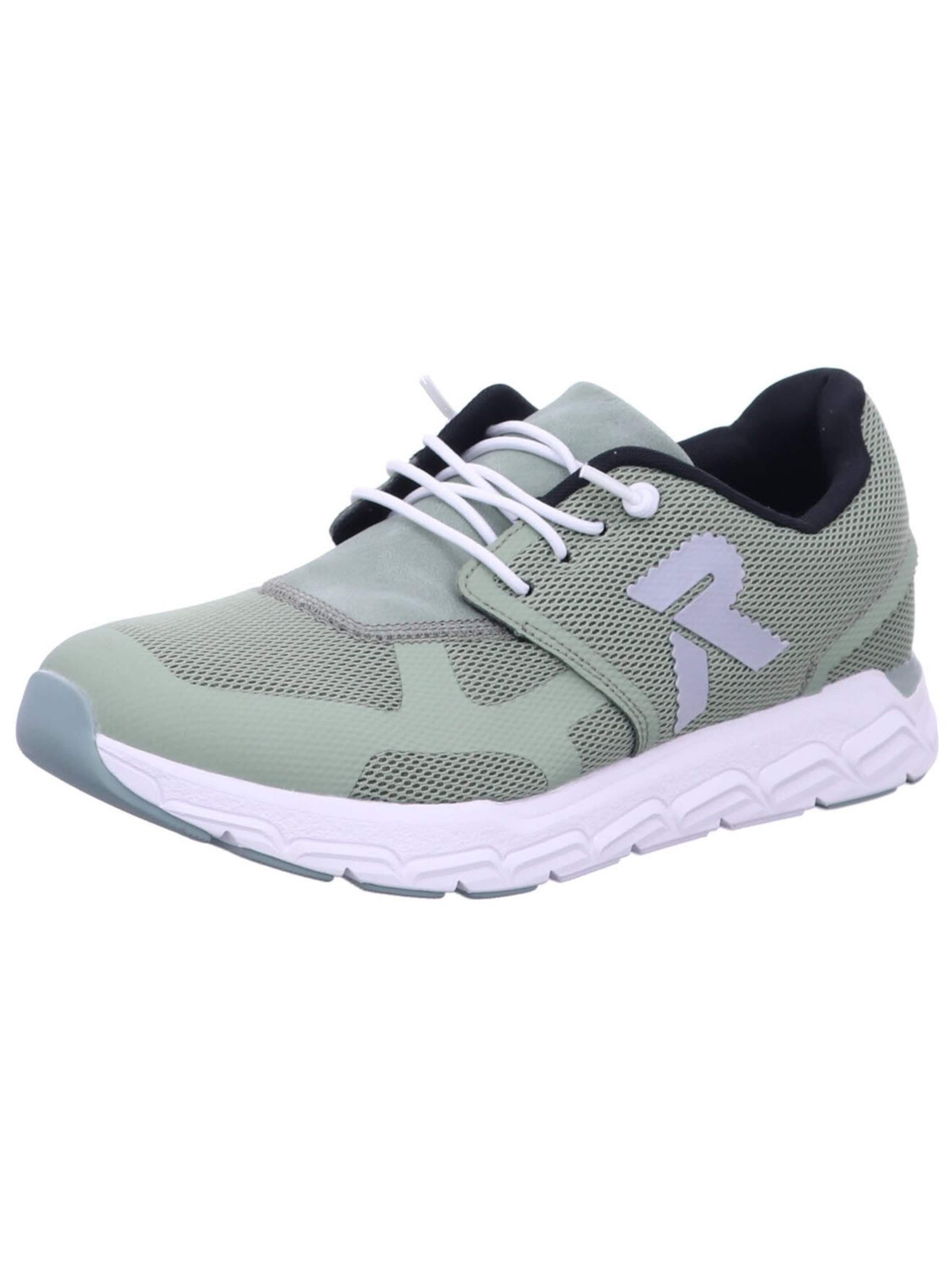 Sneaker bassa 'Slipper Damen M9000 52 Textil & Kunststoff (Synthetik) in grün' di Rieker in verde: frontale