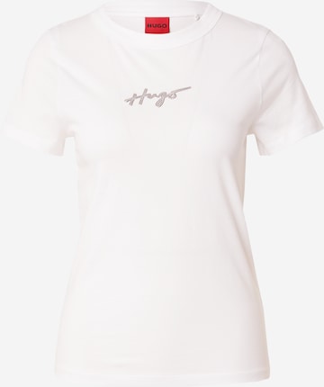 HUGO Red T-shirt 'Classic 4' i vit: framsida