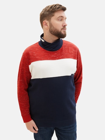 TOM TAILOR Men + Sweatshirt i rød