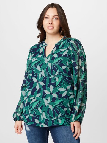 ONLY Curve Bluse 'STAR' in Blau: Vorderseite