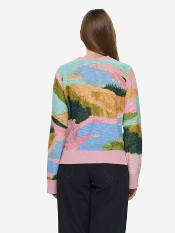 NÜMPH Langarm-Strickpullover in Mischfarben