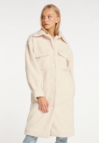 Manteau d’hiver taddy en blanc : devant