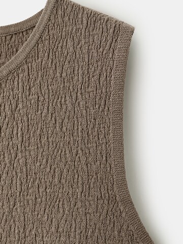 MANGO Blus 'SHELL' i brun