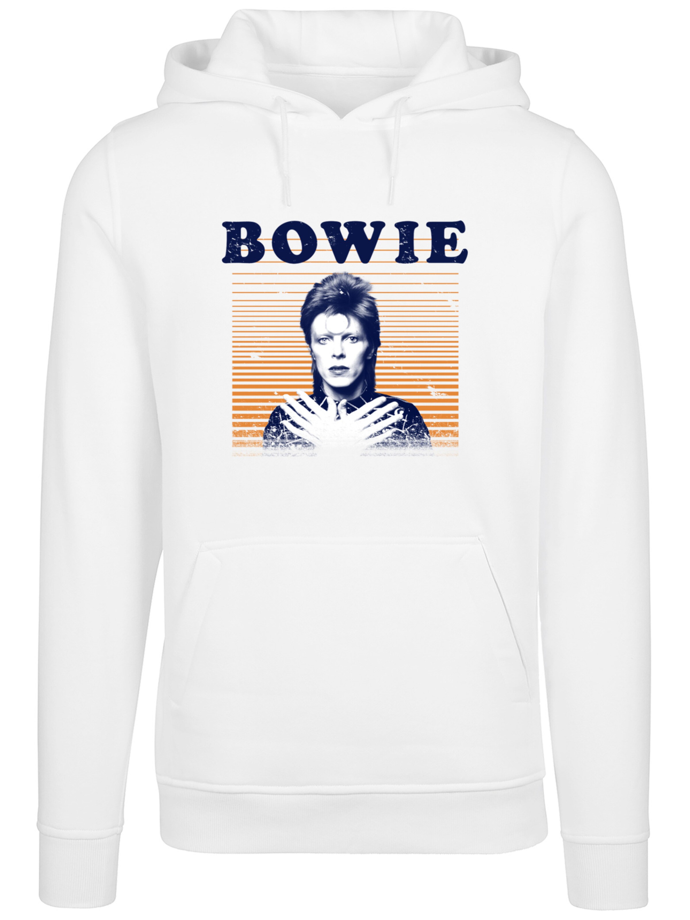F4NT4STIC Sweatshirt 'David Bowie' in Wit: voorkant