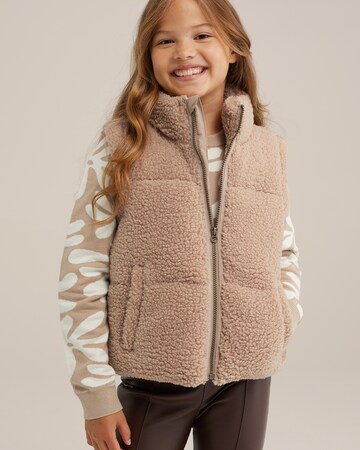 WE Fashion - Colete em castanho: frente
