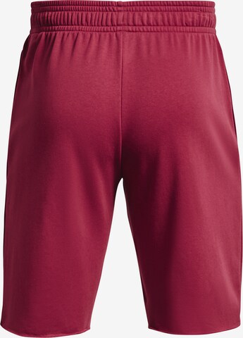 UNDER ARMOUR Regular Workout Pants 'Rival' in Red