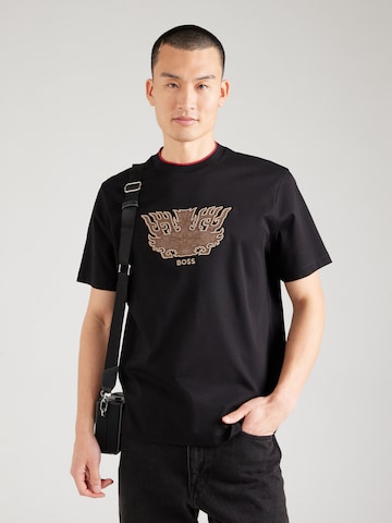BOSS T-shirt 'C-Taut 10' i svart: framsida