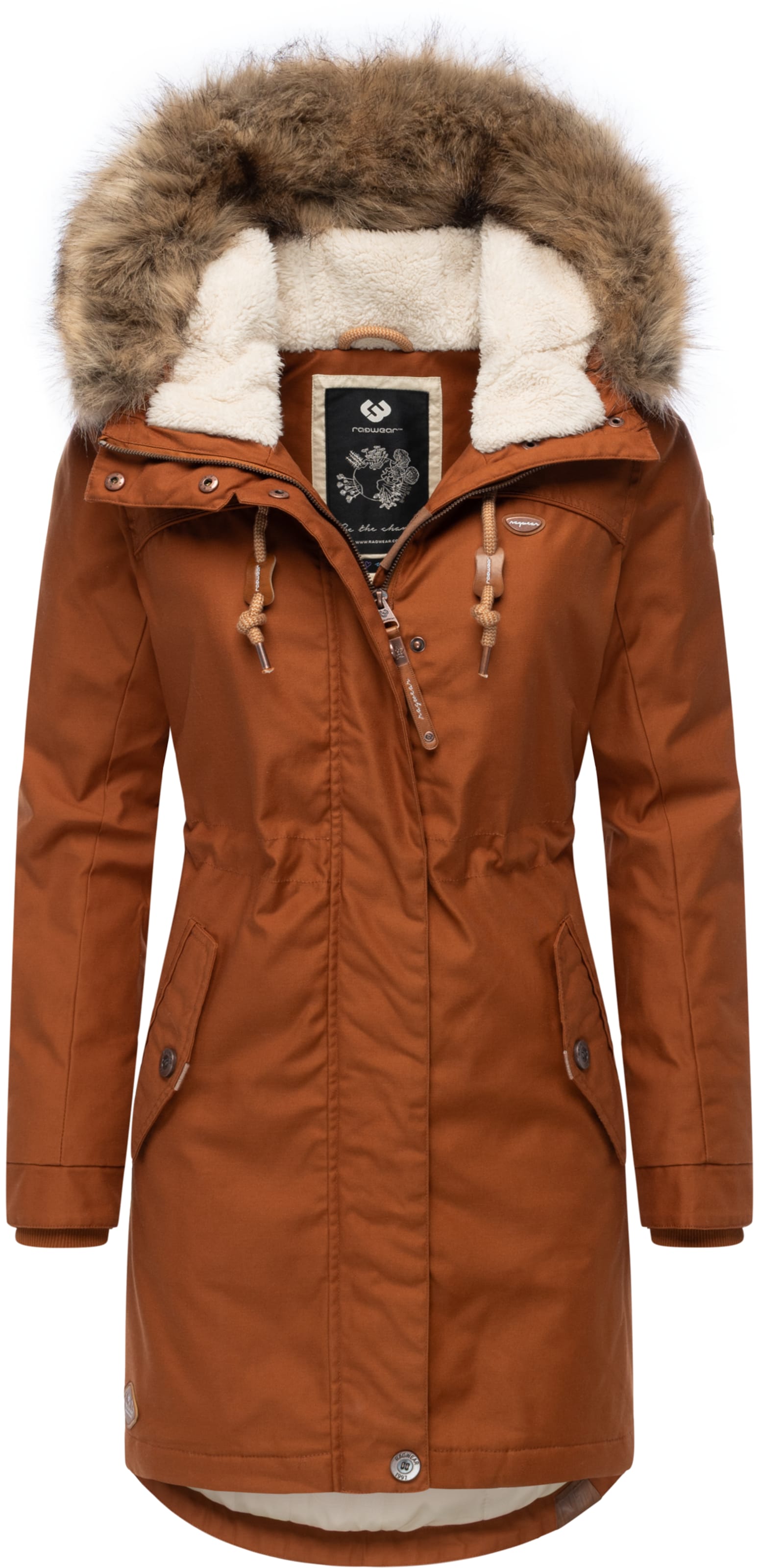 Ragwear Winterparka &#x27;Tawny&#x27; in Bruin: voorkant