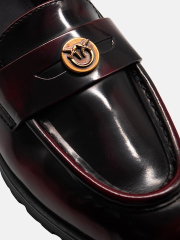 PINKO - Mocasines 'PINKO NORA 07 MOCASSINO CALF LEATHER Scarpe' en rojo