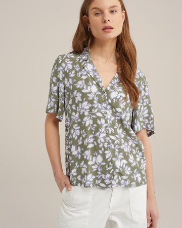 WE Fashion Blouse in Groen: voorkant