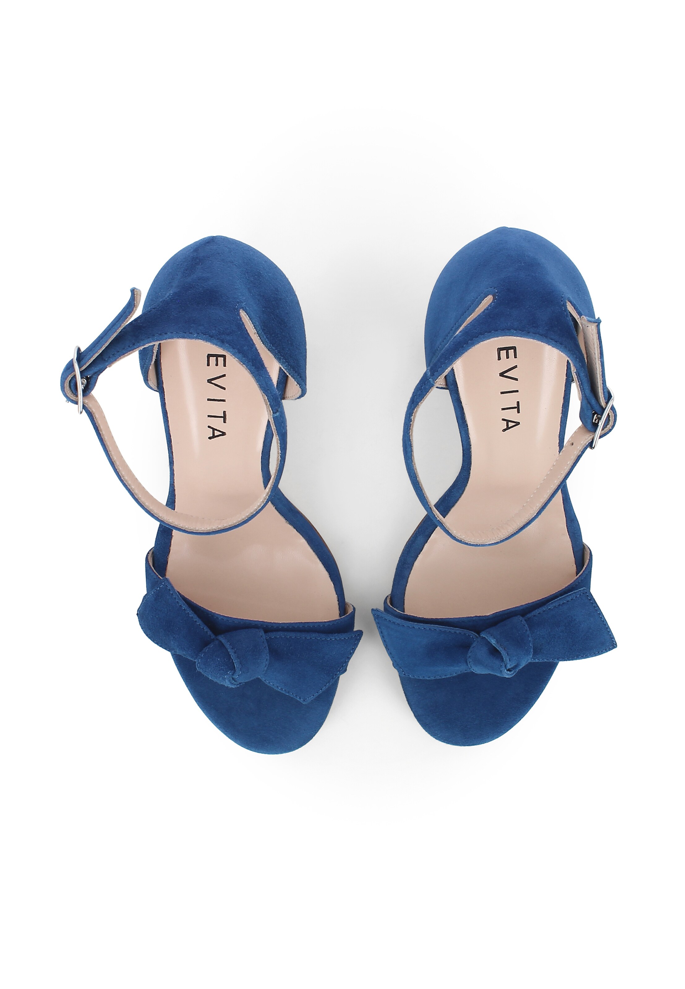 EVITA Sandalen met riem 'EVA' in Blauw
