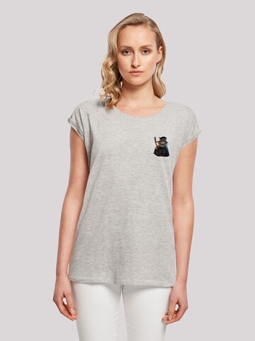 F4NT4STIC Shirt 'Wizard Cat' in Grey: front