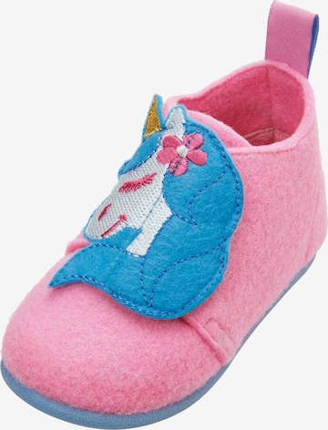 rožinė PLAYSHOES Naminės šlepetės 'Einhorn': priekis