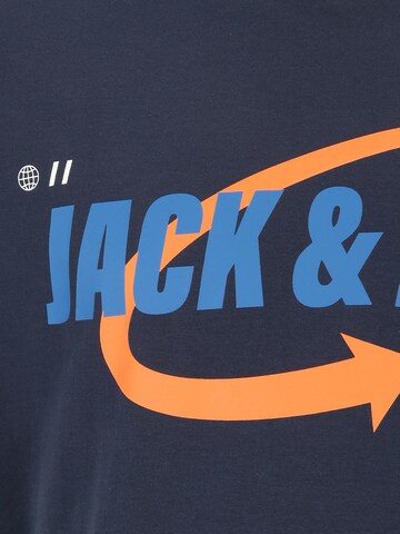 Jack & Jones Plus T-shirt 'Black' i blå