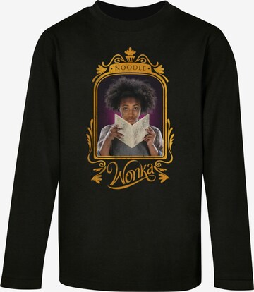 ABSOLUTE CULT Shirt 'Wonka - Noodle Frame' in Zwart: voorkant