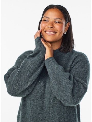 zaļš Zizzi Adīta kleita 'Cavilma'