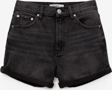 Pull&Bear Regular Jeans in Black: front