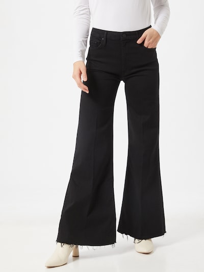 MOTHER Jeans 'The Roller' in de kleur Black denim, Modelweergave