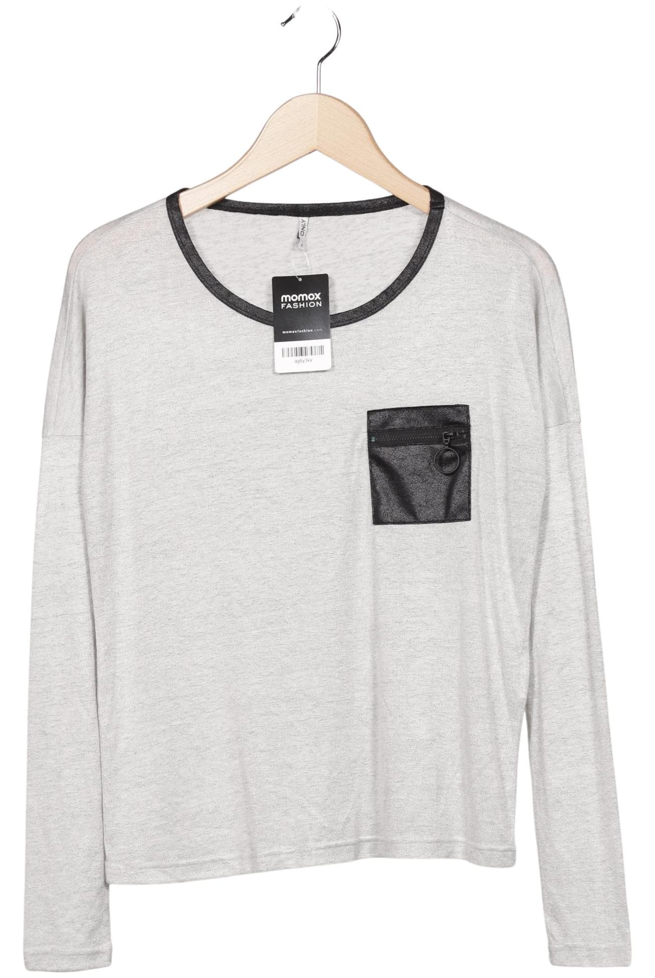 ONLY Langarmshirt S in Grau: Vorderseite