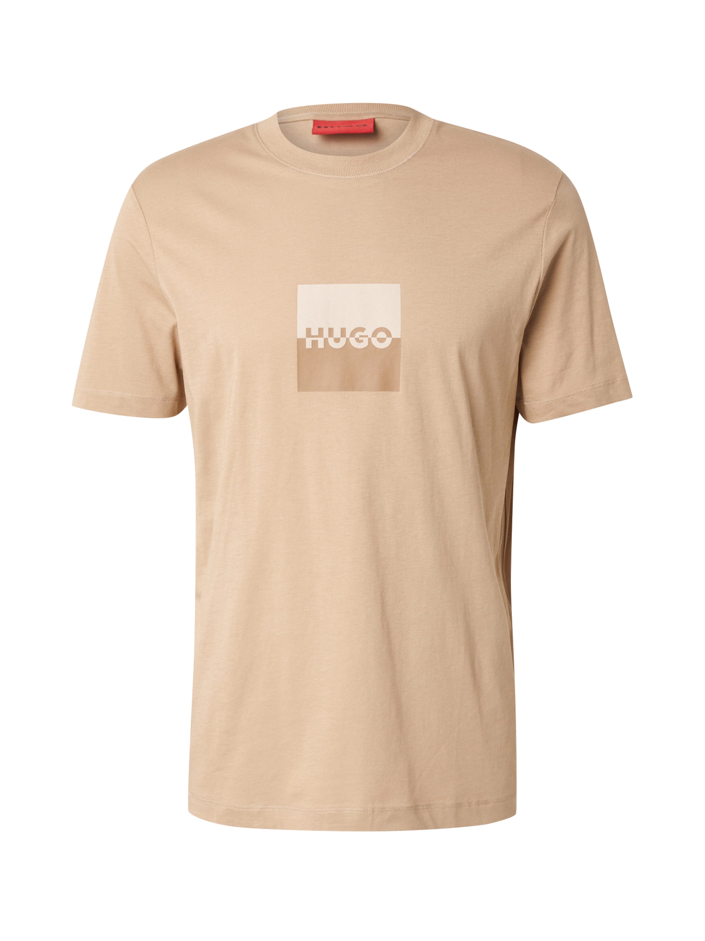 HUGO Тениска 'Dusplit' в бежово: отпред