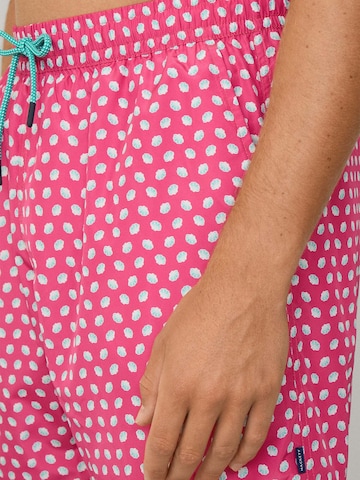 Hackett London Badeshorts  'Mini Shell' in Pink