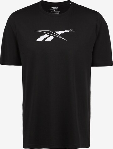 Reebok Performance Shirt 'Road Trip' in Black: front