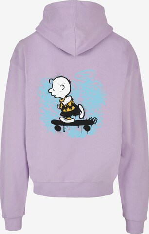Merchcode Sweatshirt 'Peanuts - Life On The Edge' in Lila