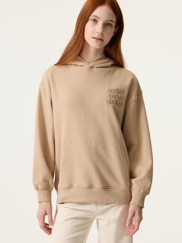 GARCIA Μπλούζα φούτερ σε καφέ: μπροστά