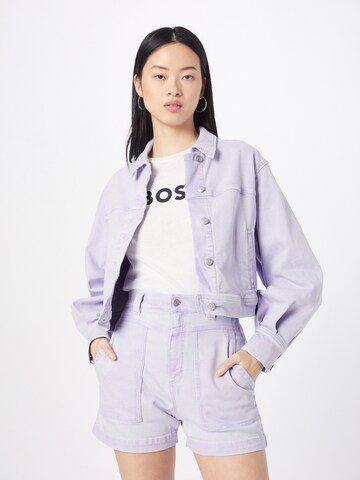 BOSS Between-season jacket in Purple: front