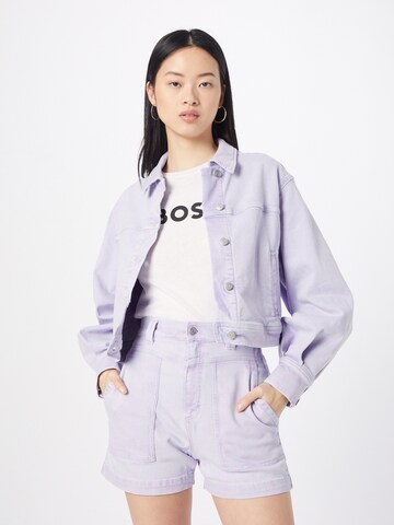 Veste mi-saison BOSS Orange en violet : devant