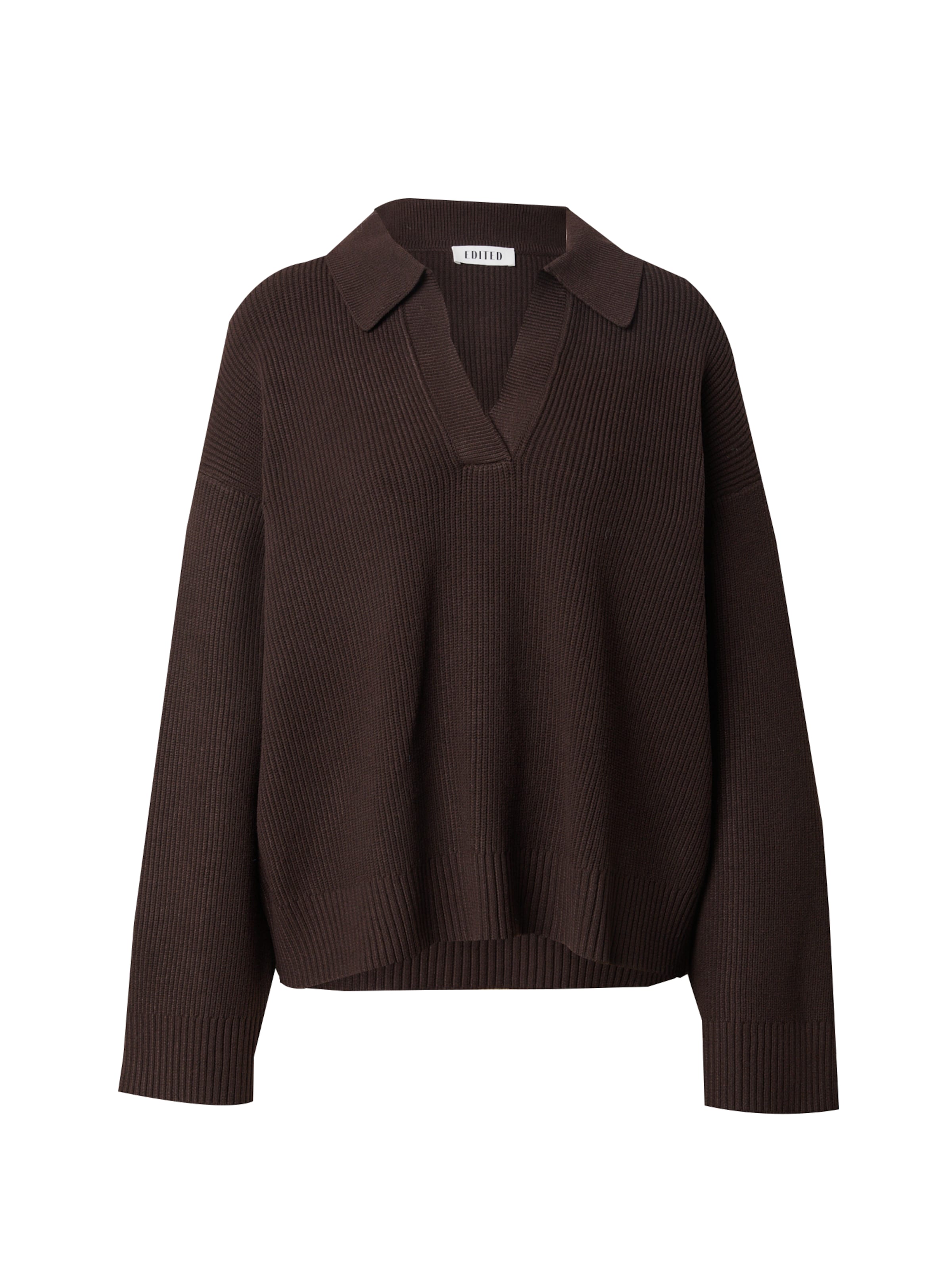 EDITED Πουλόβερ 'Taria' σε καφέ: μπροστά