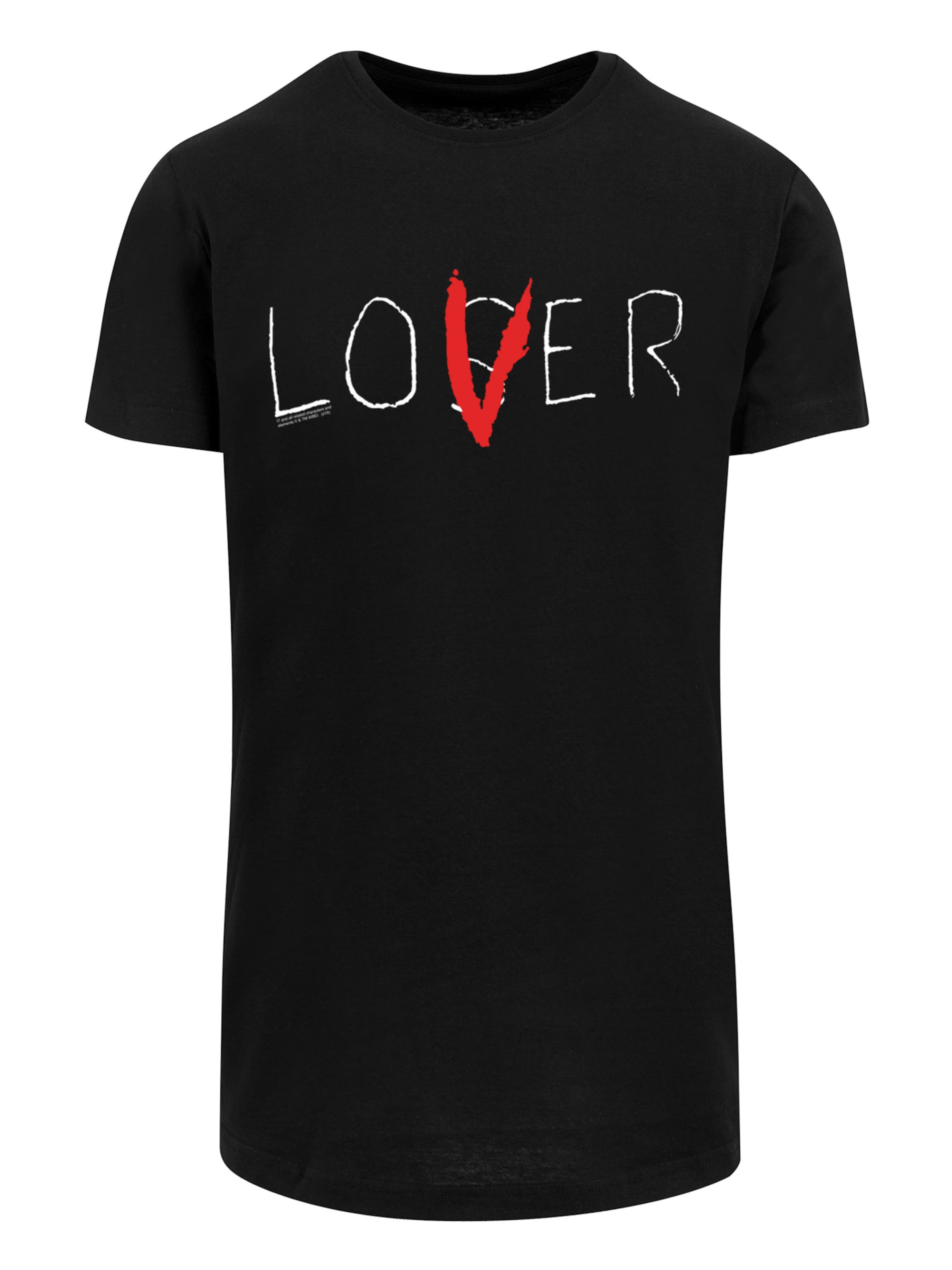 F4NT4STIC Shirt 'IT Film ES Stephen King Loser Lover' in Black: front