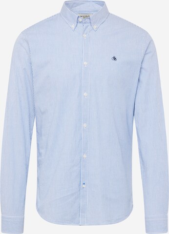 SCOTCH & SODA Slim fit Button Up Shirt 'Essential' in Blue: front