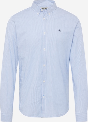 SCOTCH & SODA Slim fit Overhemd 'Essential' in Blauw: voorkant