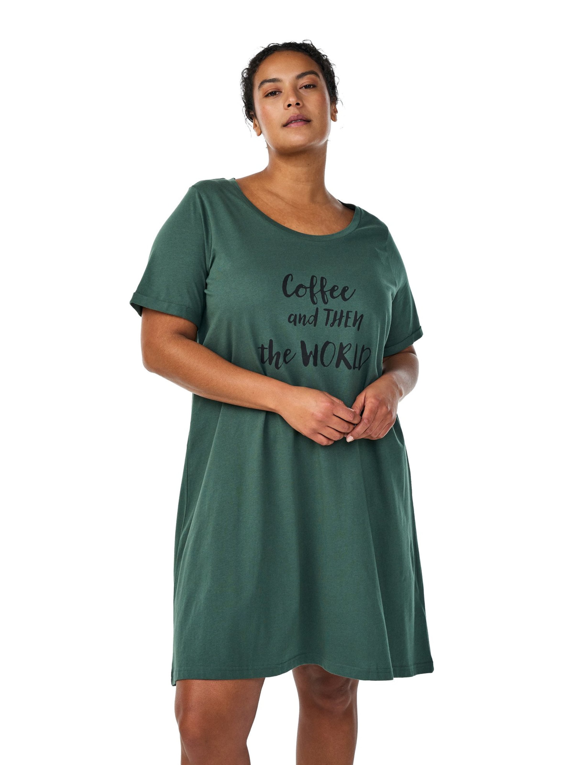 Rochie 'Mally' de la Zizzi pe verde: față