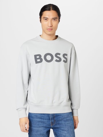 BOSS Orange Sweatshirt 'WeBasic' in Grey: front