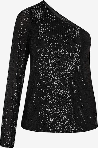 Camicia da donna 'Fashion Look' di faina in nero: frontale