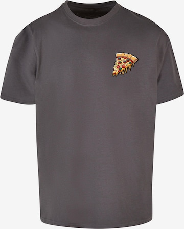 Merchcode Shirt 'Pizza Comic' in Grey: front