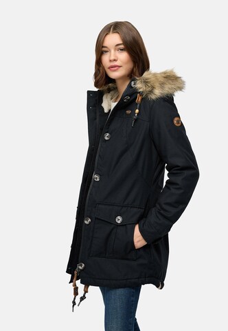 Ragwear Winterjacke 'YOUMODO' in Schwarz: Vorderseite