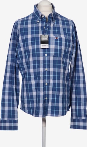 HOLLISTER Button Up Shirt in XL in Blue: front