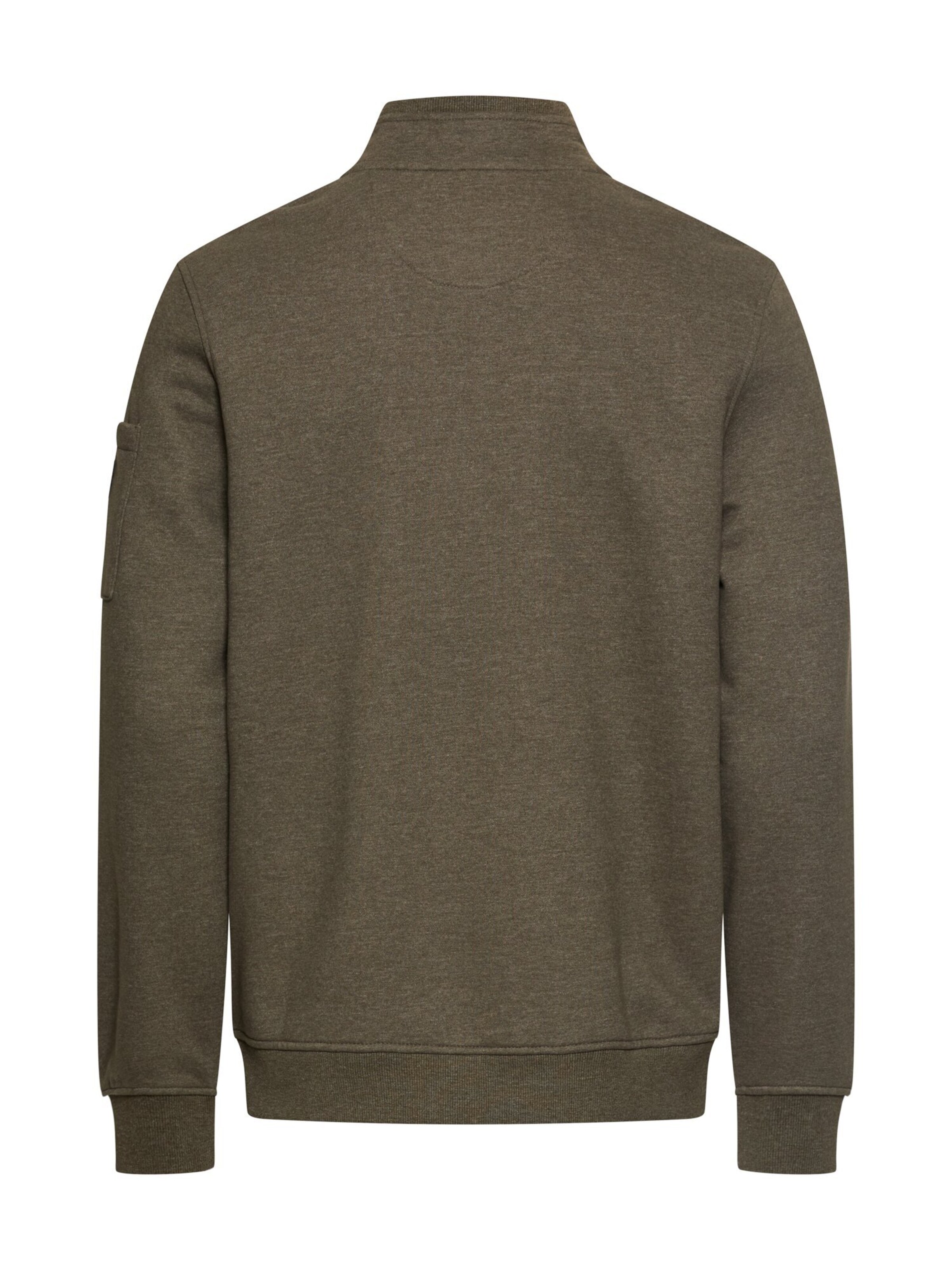 CAMEL ACTIVE Sweatshirt mit Troyerkragen in Grün