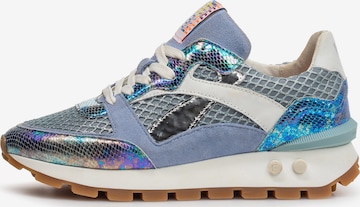 Floris van Bommel Platform trainers 'Blokki 07' in Blue: front
