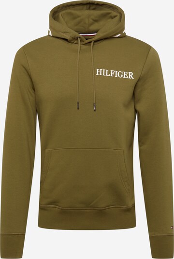 TOMMY HILFIGER Sweatshirt in oliv / weiß, Produktansicht