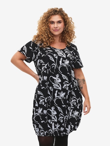 Zizzi - Vestido 'JEASY' em preto: frente