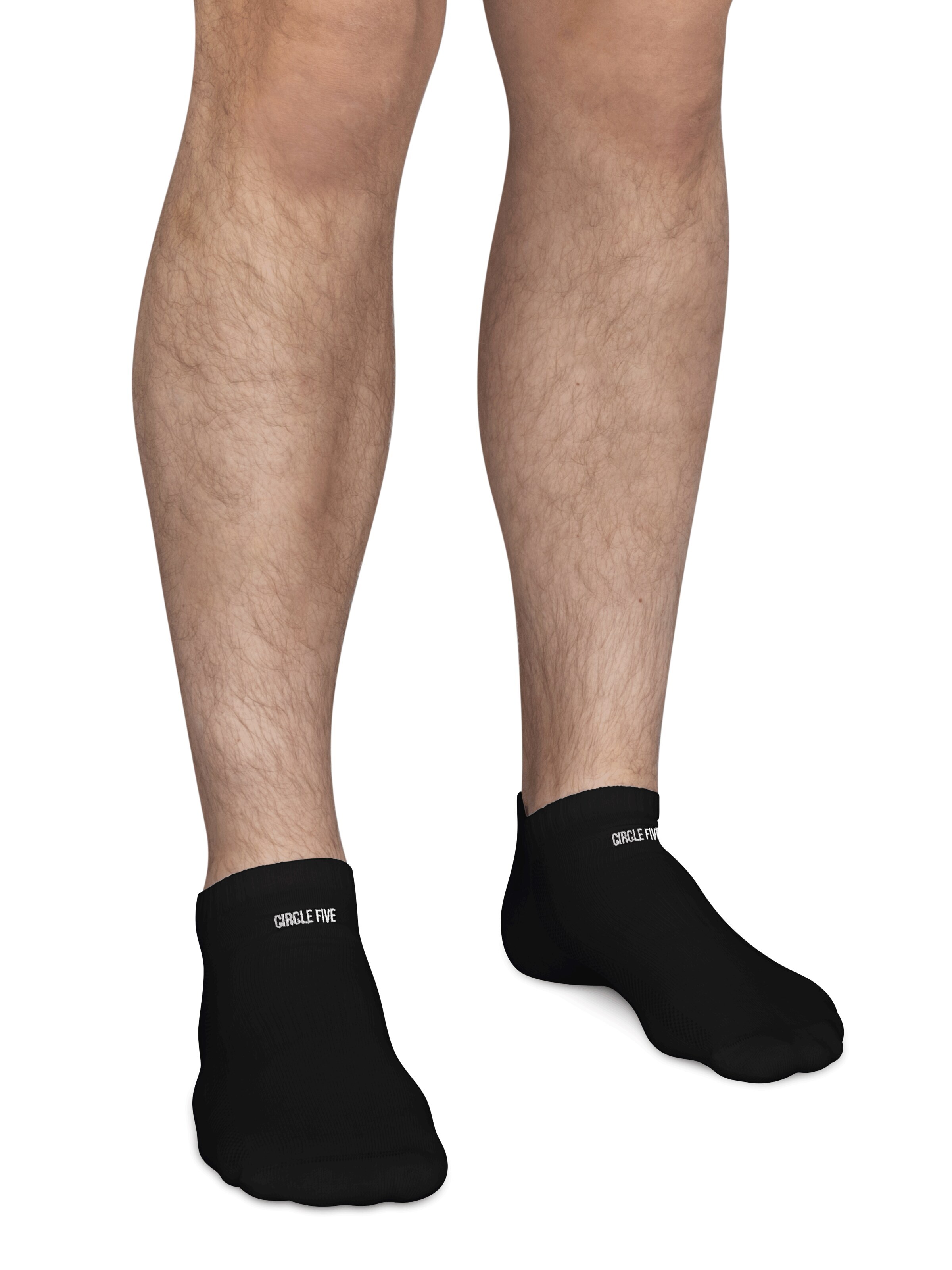 Circle Five Ankle socks '6 Paar Sneaker-Socken Silikongrip ohne verrutschen' in Black: front
